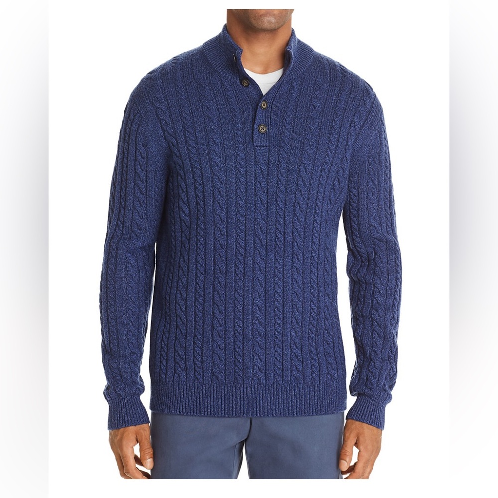 Men’s Half Button Cable Sweater